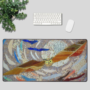Mosaic Owl Desk Mat
