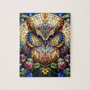 Mosaic Owl Jigsaw Puzzle