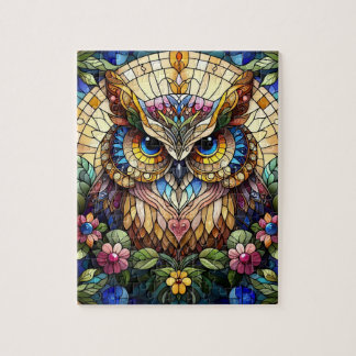 Mosaic Owl Jigsaw Puzzle