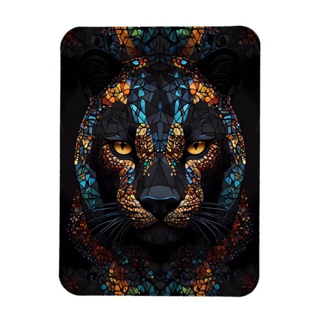 Mosaic Panther Art Magnet (Vertical)
