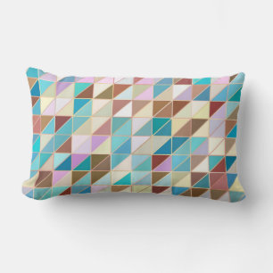 Mosaic - Pastels and earth tones Lumbar Cushion