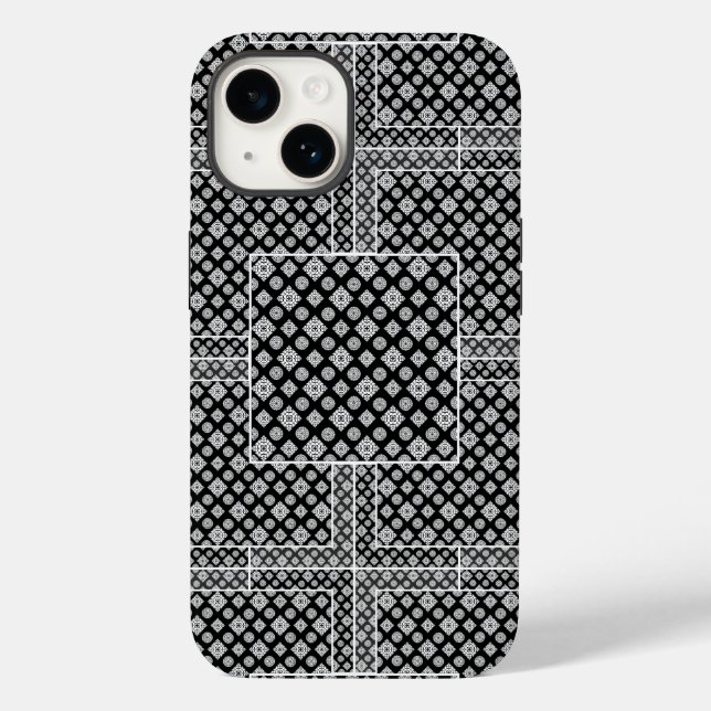 Mosaic Pattern 01.BW.b Case-Mate iPhone Case (Back)