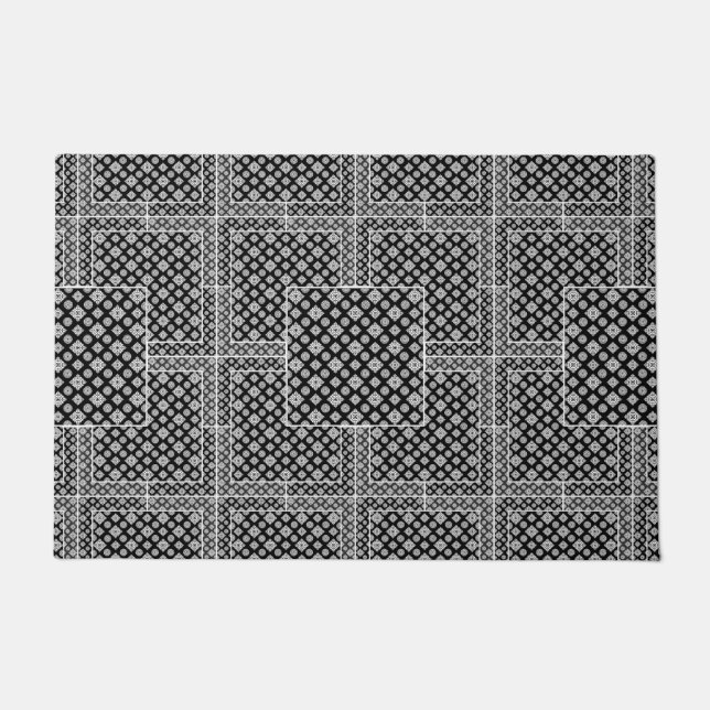 Mosaic Pattern 01.BW.b Doormat (Front)