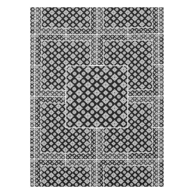 Mosaic Pattern 01.BW.b Tablecloth (Front)