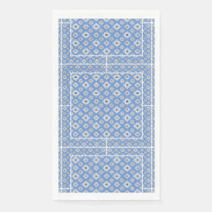 Mosaic Pattern 02.BW LBlue BG Napkin