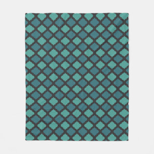 Mosaic pattern in arab style fleece blanket