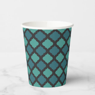 Mosaic pattern in arab style paper cups