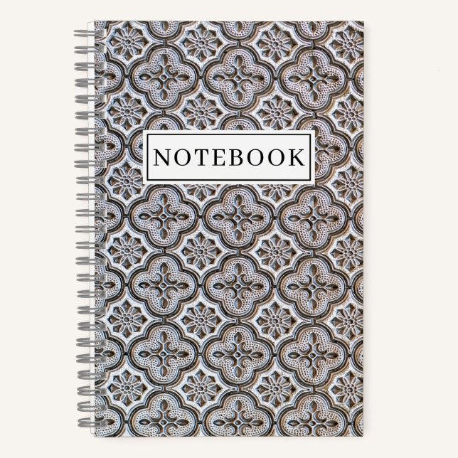 Mosaic Pattern Minimal  Notebook (Front)