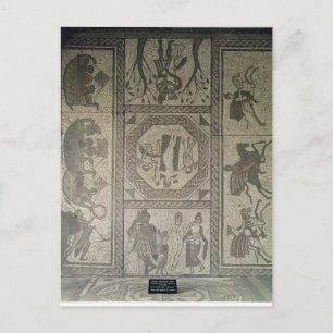 Mosaic pavement from the Roman villa at Low Postcard