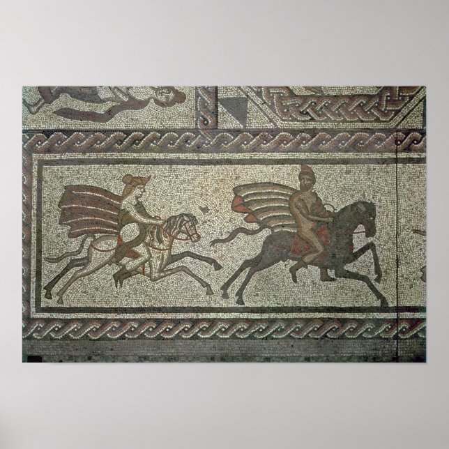 Mosaic pavement from the Roman villa at Low Poster (Front)