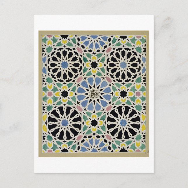 Mosaic Pavement in the Alhambra, from 'The Arabian Postcard (Front)