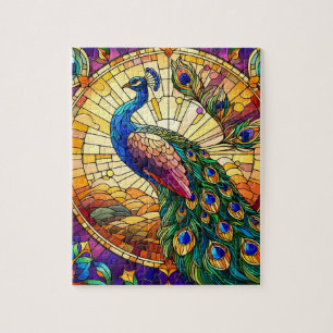 Mosaic Peacock Jigsaw Puzzle