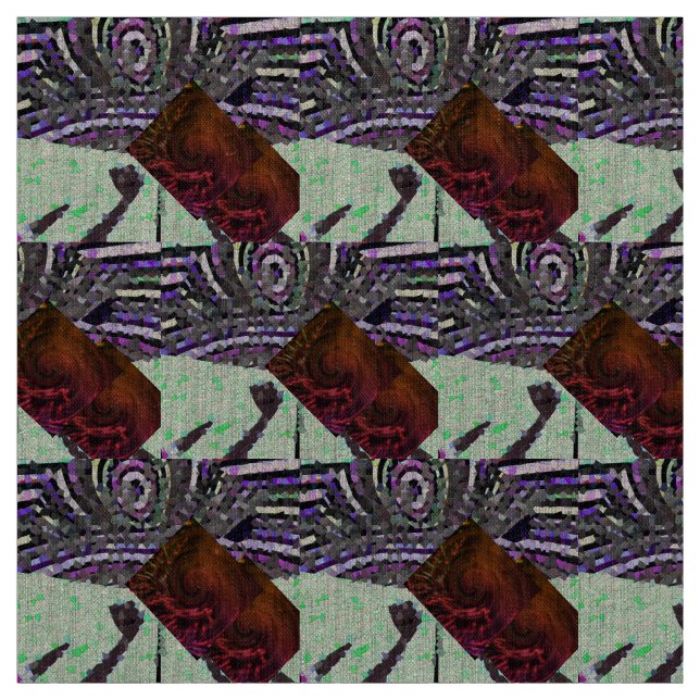 Mosaic picture with it in light green pistachio fabric (Swatch)