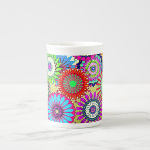 Mosaic Pinwheels Bone China Mug