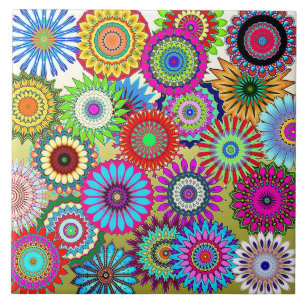 Mosaic Pinwheels Ceramic Tile