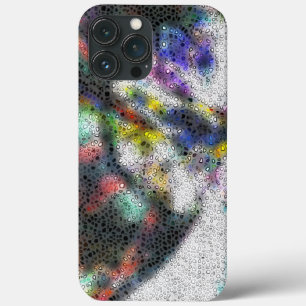 Mosaic, polished shards over stained misty coloure iPhone 13 pro max case
