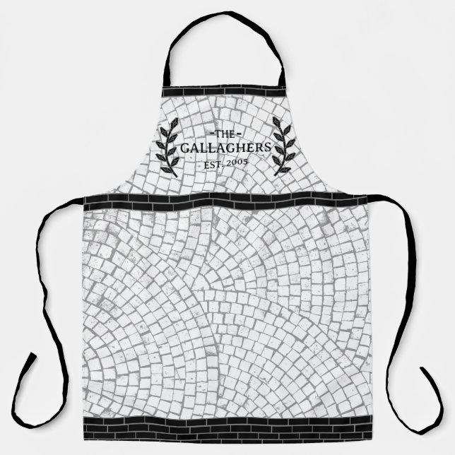 Mosaic Print Personalised Name Apron (Front)