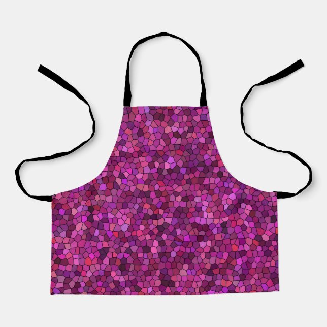 Mosaic Purple Pink  Apron (Front)