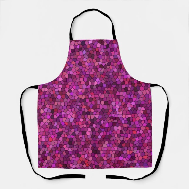 Mosaic Purple Pink  Apron (Front)