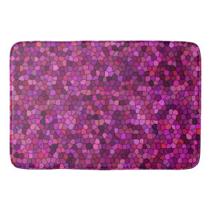 Mosaic Purple Pink  Bath Mat