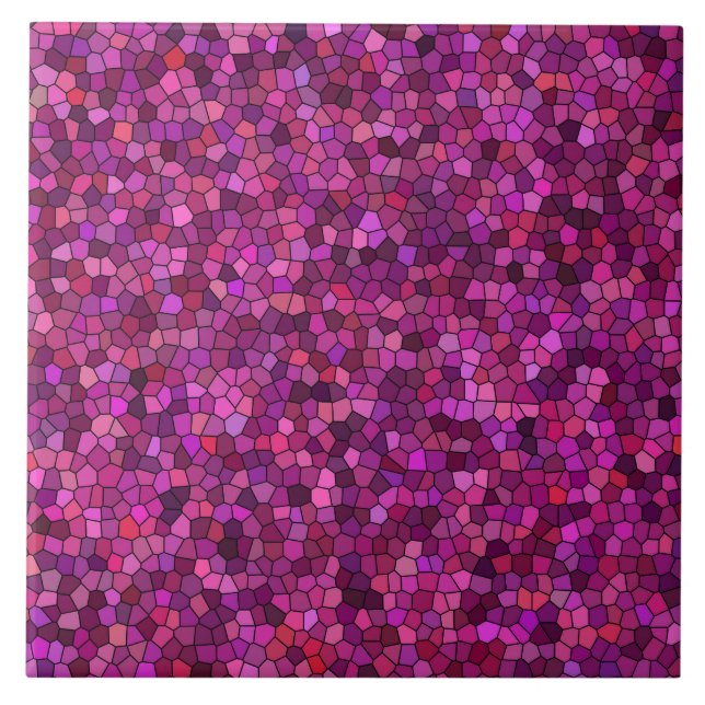 Mosaic Purple Pink  Ceramic Tile (Front)
