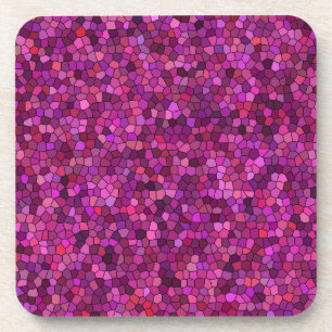 Mosaic Purple Pink  Coaster