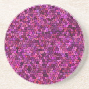 Mosaic Purple Pink  Coaster