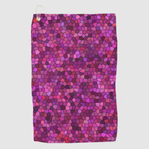 Mosaic Purple Pink  Golf Towel