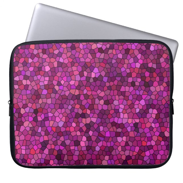 Mosaic Purple Pink  Laptop Sleeve (Front)