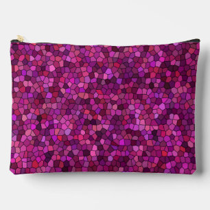 Mosaic Purple Pink Large Accessory Pouch