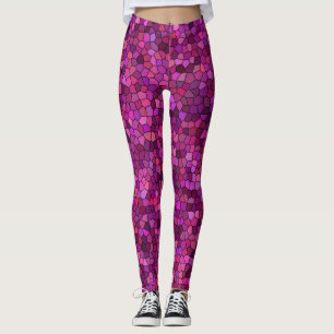 Mosaic Purple Pink Leggings