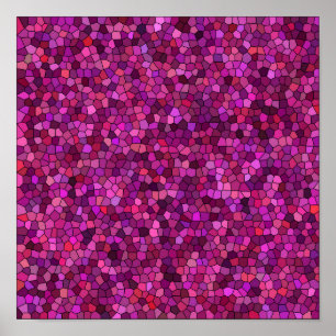 Mosaic Purple Pink Poster