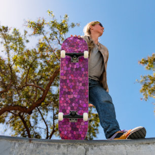 Mosaic Purple Pink  Skateboard