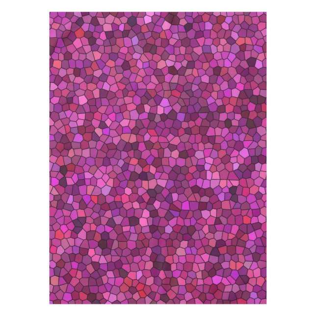 Mosaic Purple Pink  Tablecloth (Front)