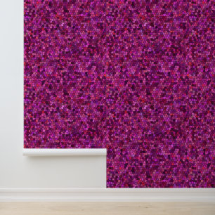 Mosaic Purple Pink Wallpaper
