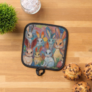 Mosaic Rabbit Pot Holder