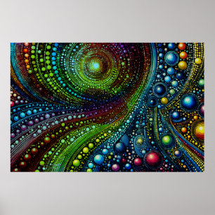 Mosaic Rainbow Abstract Art 1208 Poster
