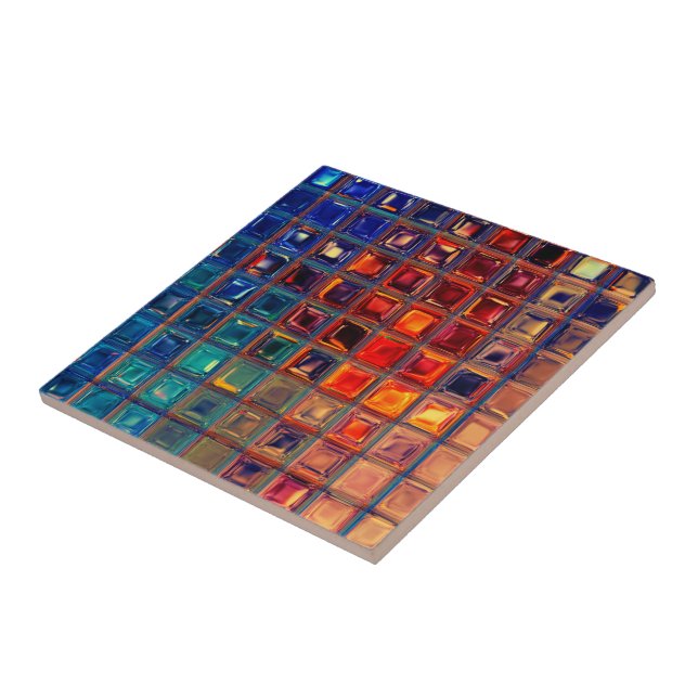 Mosaic Rainbow | Bold Colourful Abstract Tile (Side)