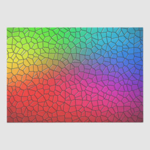 mosaic rainbow tissue paper