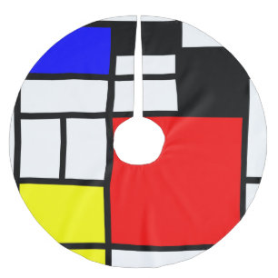 MOSAIC rectangles squares coloured I + your ideas Brushed Polyester Tree Skirt