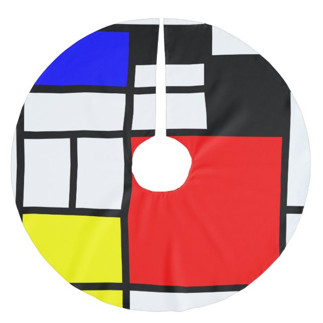 MOSAIC rectangles squares coloured I + your ideas Brushed Polyester Tree Skirt (Front)