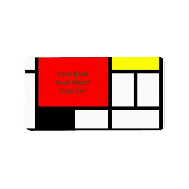 MOSAIC rectangles squares coloured I + your ideas Label (Front)