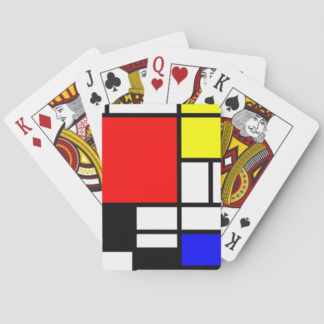 MOSAIC rectangles squares coloured I + your ideas Playing Cards (Back)