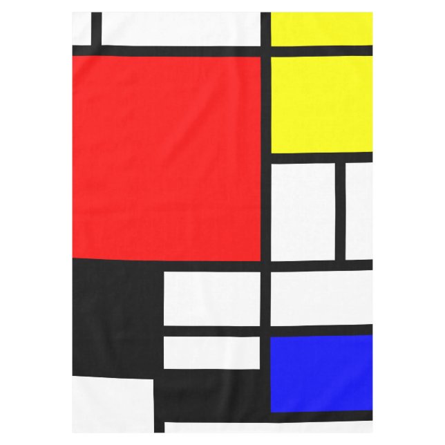 MOSAIC rectangles squares coloured I + your ideas Tablecloth (Front)
