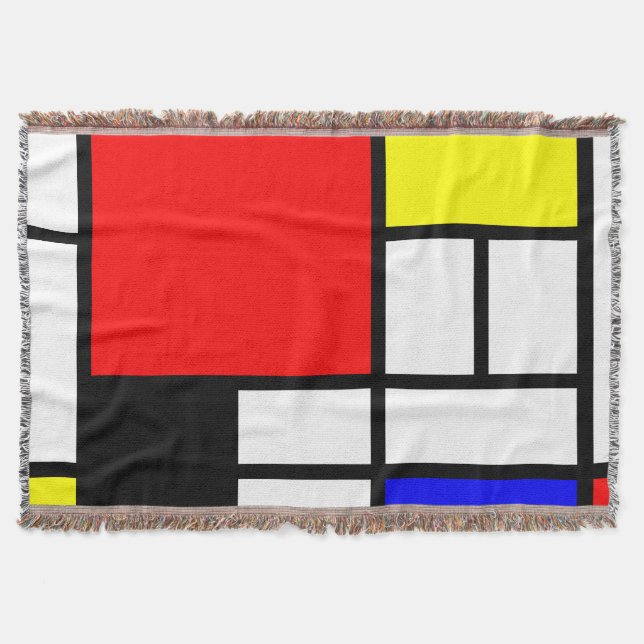 MOSAIC rectangles squares coloured I + your ideas Throw Blanket (Front)