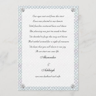 Mosaic Rose Elopement Announcement