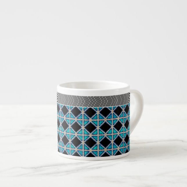 Mosaic Sea Espresso Cup (Front Right)