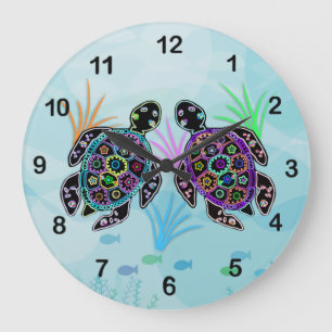 Mosaic Sea Turtle Clock