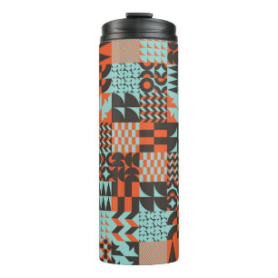 Mosaic seamless pattern design with various geomet thermal tumbler