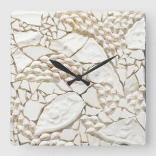 Mosaic shell tile clock